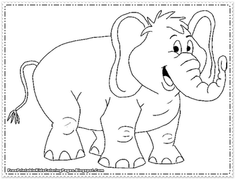 Plansa de colorat cu Elefant 2 12